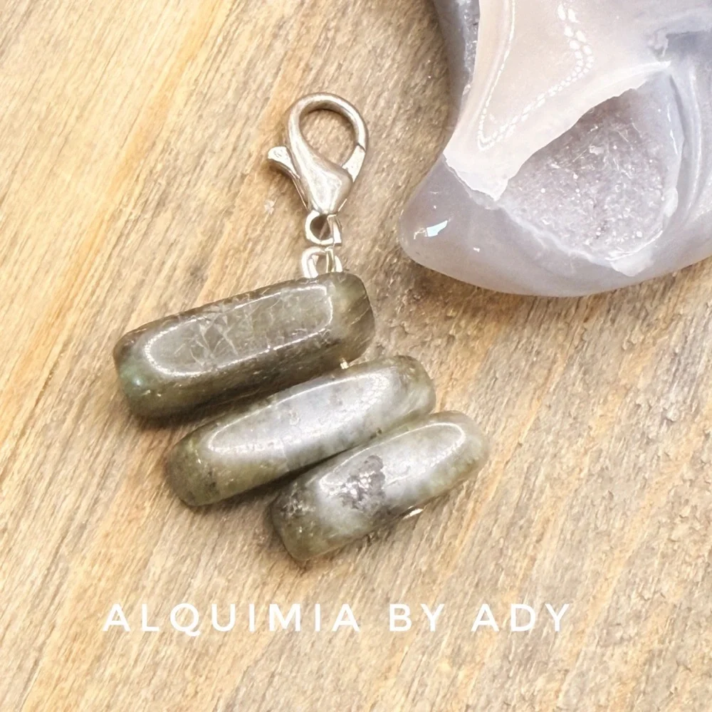 BOHO + Secret Companion Key Charm LABRADORITE